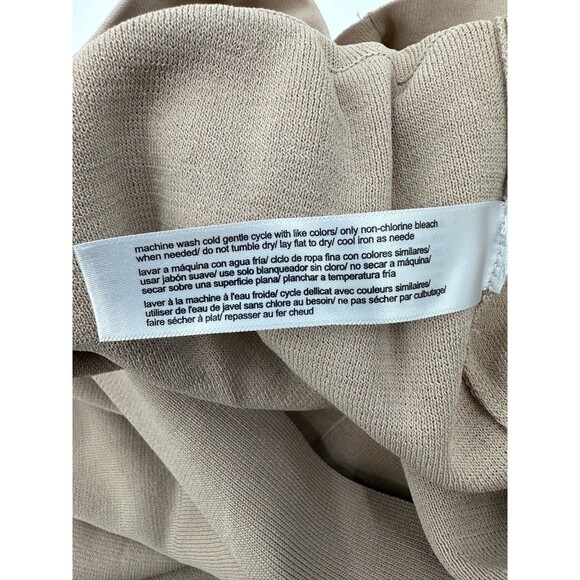 Eloquii Tie Waist Midi Skirt Plus Size 18/20 Oxford Tan Knit Bodycon High Waist - Picture 9 of 12